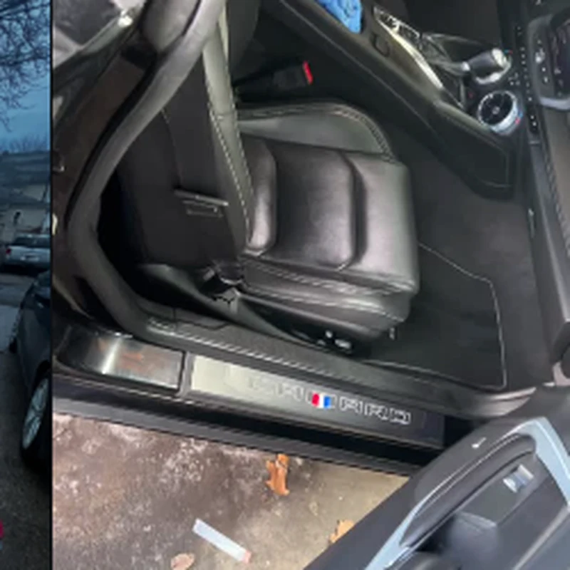 Cleaned vehicle interior